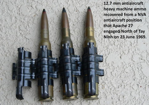 Recovered 12.7mm ammunition